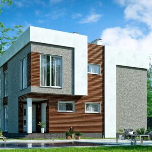 Дом с плоской крышей 129 м² — вид 1