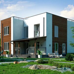 Дом с плоской крышей 140 м² — вид 1