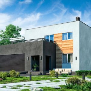 Дом с плоской крышей 167 м² — вид 1