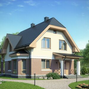 Дом с мансардой 151 м² (Д-196) — вид 1