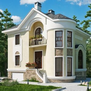 Трёхэтажный дом 204,7 м² (Д-317) — вид 1