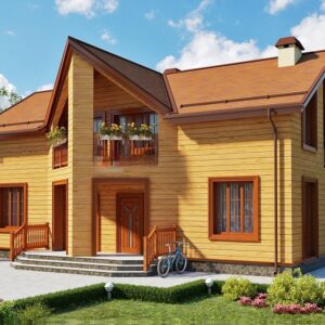 Двухэтажный дом 162,4 м² (Д-330) — вид 1
