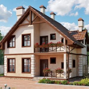 Двухэтажный дом с мансардой 131,5 м² (Д-394) — вид 1