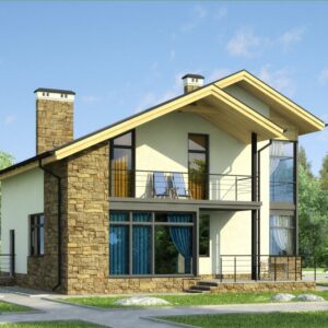 Дом с мансардой 218,5 м² (Д-495) — вид 1