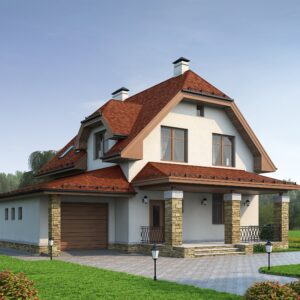 Дом с мансардой 155 м² (Д-501) — вид 1