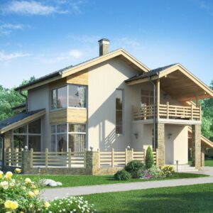 Дом с мансардой 217,5 м² (Д-530) — вид 1
