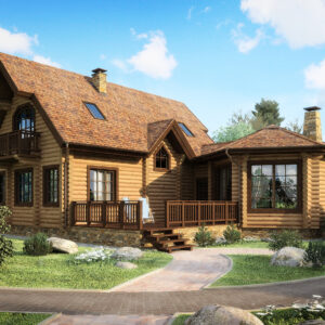 Дом с мансардой 180 м² (Д-542) — вид 1